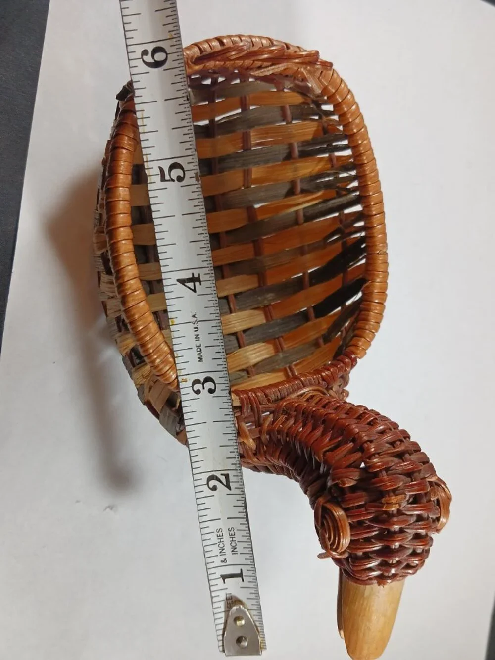 Mini Vintage Little Duck Wicker Ring Storage